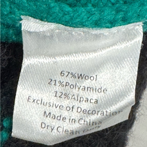 Clare V Black and Green wool striped Sweater - Picture 5 of 6